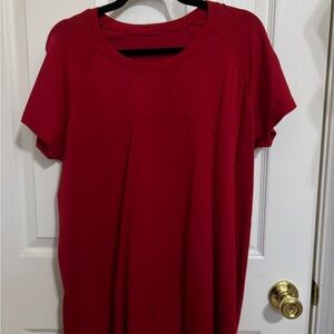 Lululemon Red Swiftly Short Sleeve T-Shirt